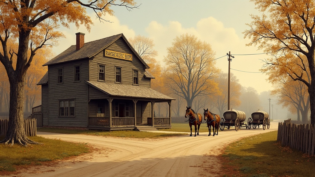 Artistic interpretation of Tennally's Tavern circa 1790